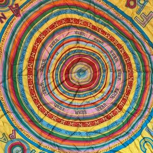 Vibrant Multicolor Hermes silk scarf